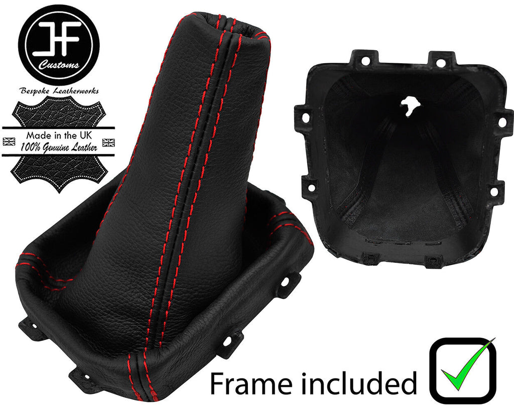 RED STITCH LEATHER GEAR GAITER+PLASTIC FRAME FOR MITSUBISHI FUSO CANTER 12-17