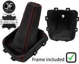 RED STITCH LEATHER GEAR GAITER+PLASTIC FRAME FOR MITSUBISHI FUSO CANTER 12-17