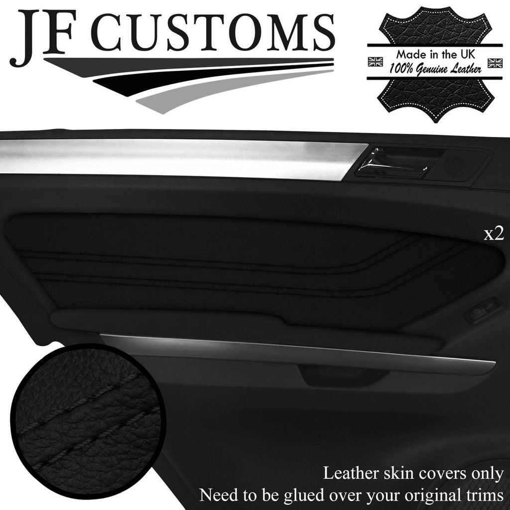 BLACK STITCH LEATHER 2X REAR DOOR TRIM COVERS FOR MERCEDES W164 05-11 JF3