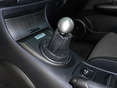 grey stitch FITS HONDA CIVIC TYPE R 06+ PERFORATED LTHR GEAR GAITER  SHIFT BOOT