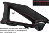 RED STITCH 2X REAR WINDOW PANEL TRIM SKIN COVERS FITS TOYOTA CELICA MK7 99-06