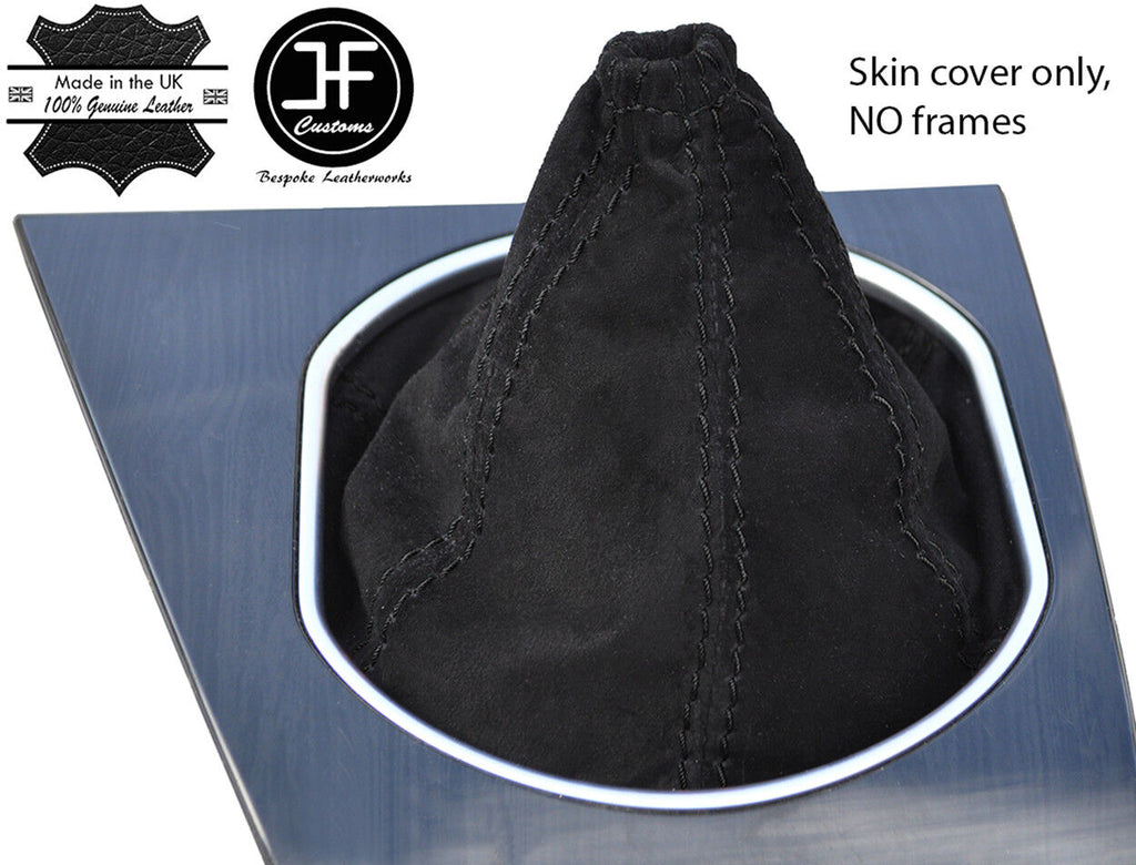 BLACK STITCHING REAL SUEDE MANUAL GEAR GAITER FITS FORD MONDEO MK3 2001-2003