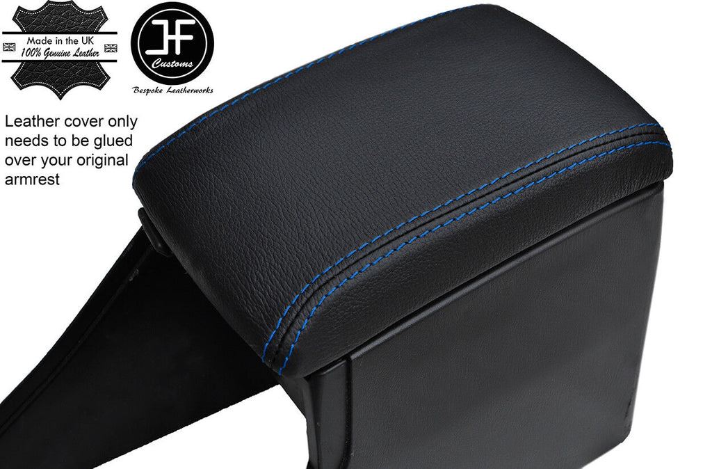 BLUE STITCH REAL LEATHER ARMREST COVER FITS SUBARU IMPREZA WRX STI 1998-2000