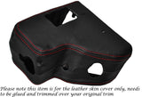 RED STITCH STEERING WHEEL SHROUD LEATHER COVER FITS LANDROVER SERIES 3 III