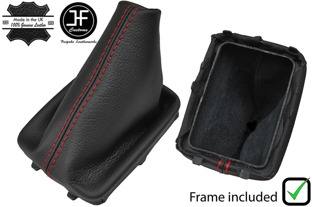RED STITCH LEATHER MANUAL GEAR+PLASTIC FRAME FOR PEUGEOT 206 & 206 CC 98-12