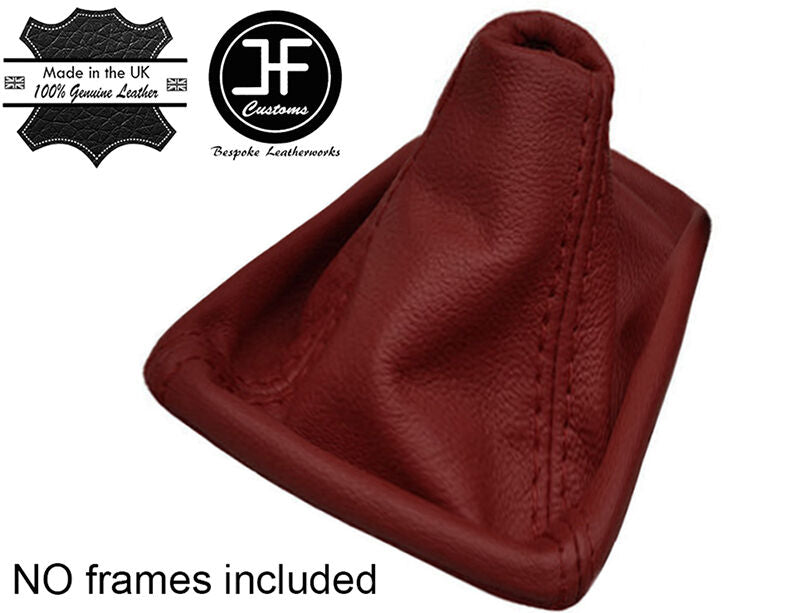DARK RED GENUINE LEATHER MANUAL GEAR GAITER FITS BMW E90 E91 E92 E93 2005-2013