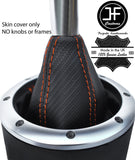 ORANGE STITCHING CARBON FIBER VINYL MANUAL GEAR GAITER FOR AUDI TT MK1 1998-2006