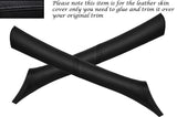 BLACK STITCH 2X WINDSCREEN A PILLAR LEATHER COVERS FITS SEAT LEON TOLEDO 99-05