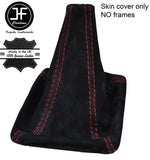 RED STITCHING REAL SUEDE GEAR GAITER FITS MITSUBISHI LANCER EVO 4 5 6 IV V VI