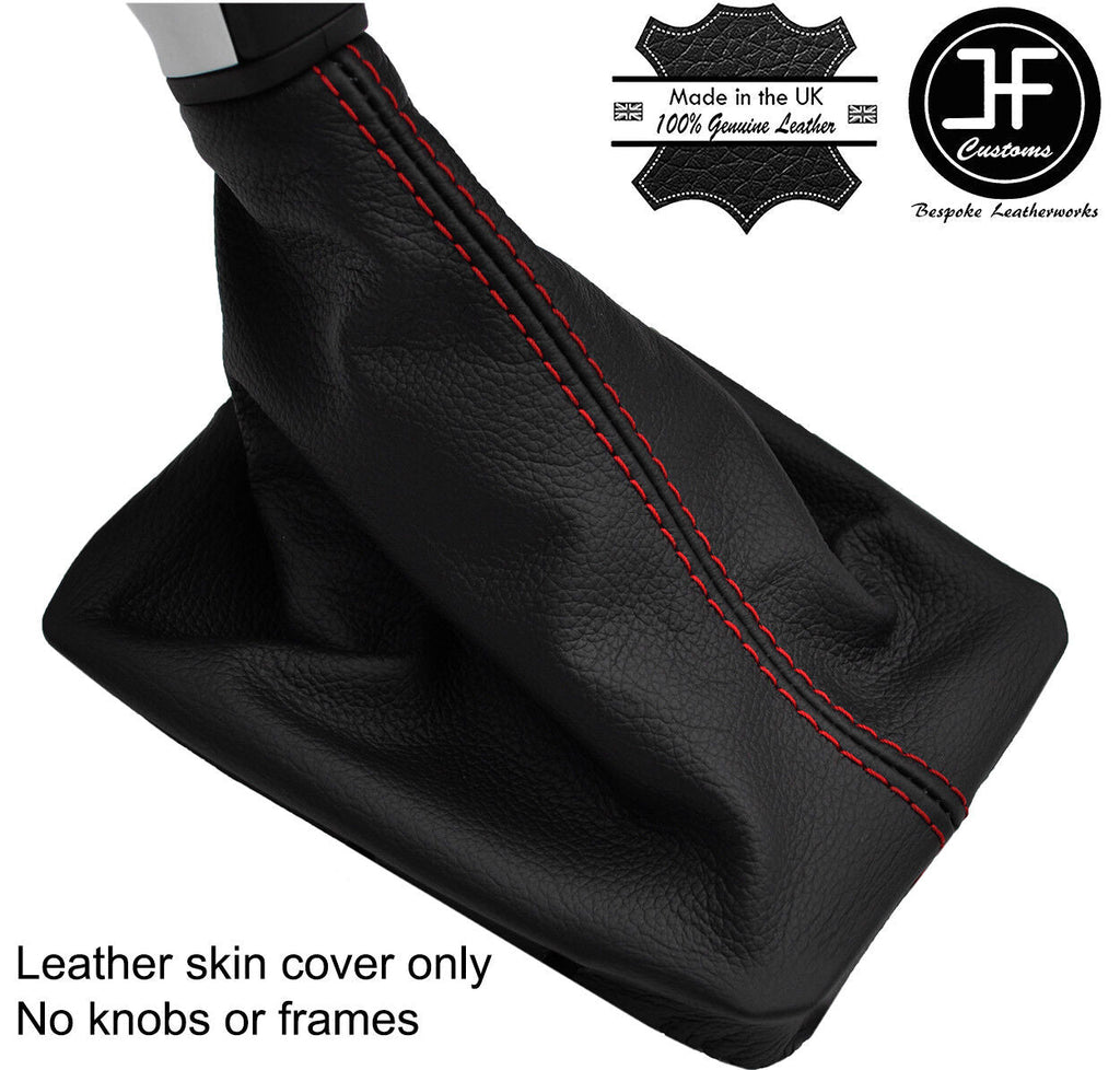 RED STITCH TOP GRAIN LEATHER MANUAL GEAR GAITER FITS PEUGEOT 308 MK2 14-18