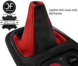 BLACK & RED TOP GRAIN REAL LEATHER MANUAL GEAR GAITER FITS HONDA S2000 99-09