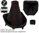 RED STITCH LEATHER MANUAL GEAR+ PLASTIC FRAME FOR ALFA ROMEO GIULIA 2015-2020