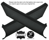 BLACK STITCHING 2X REAR C PILLAR LEATHER COVERS FITS FORD ESCORT MK2 CUSTOM NEW