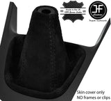 BLACK STITCHING REAL SUEDE MANUAL GEAR GAITER FITS HYUNDAI I10 2007-2014
