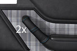 blue stitch FITS FORD CAPRI MK3 2X FRONT DOOR HANDLE LEATHER COVERS CUSTOM NEW