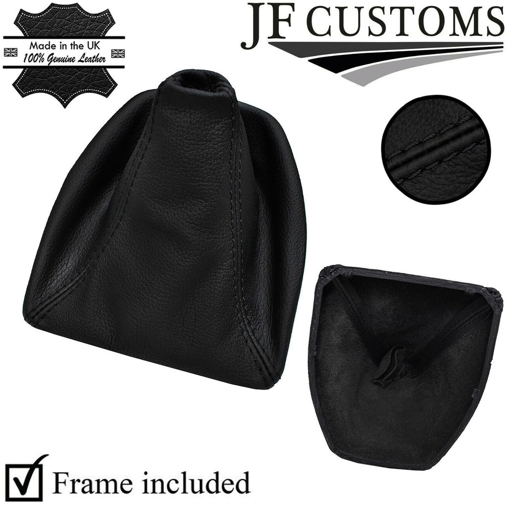BLACK STITCH LEATHER MANUAL GEAR GAITER + PLASTIC FRAME FOR BMW 5 E60 E61 07-11