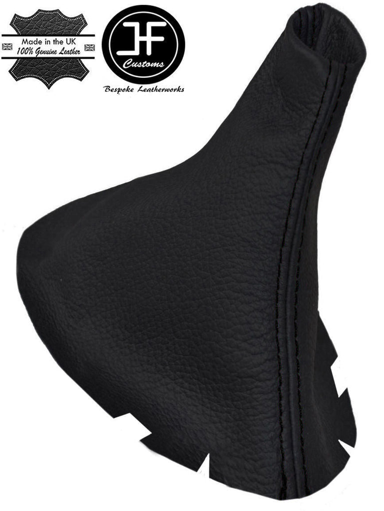 BLACK STITCHING FITS VOLKSWAGEN VW EOS 2006-2015 REAL LEATHER GEAR GAITER