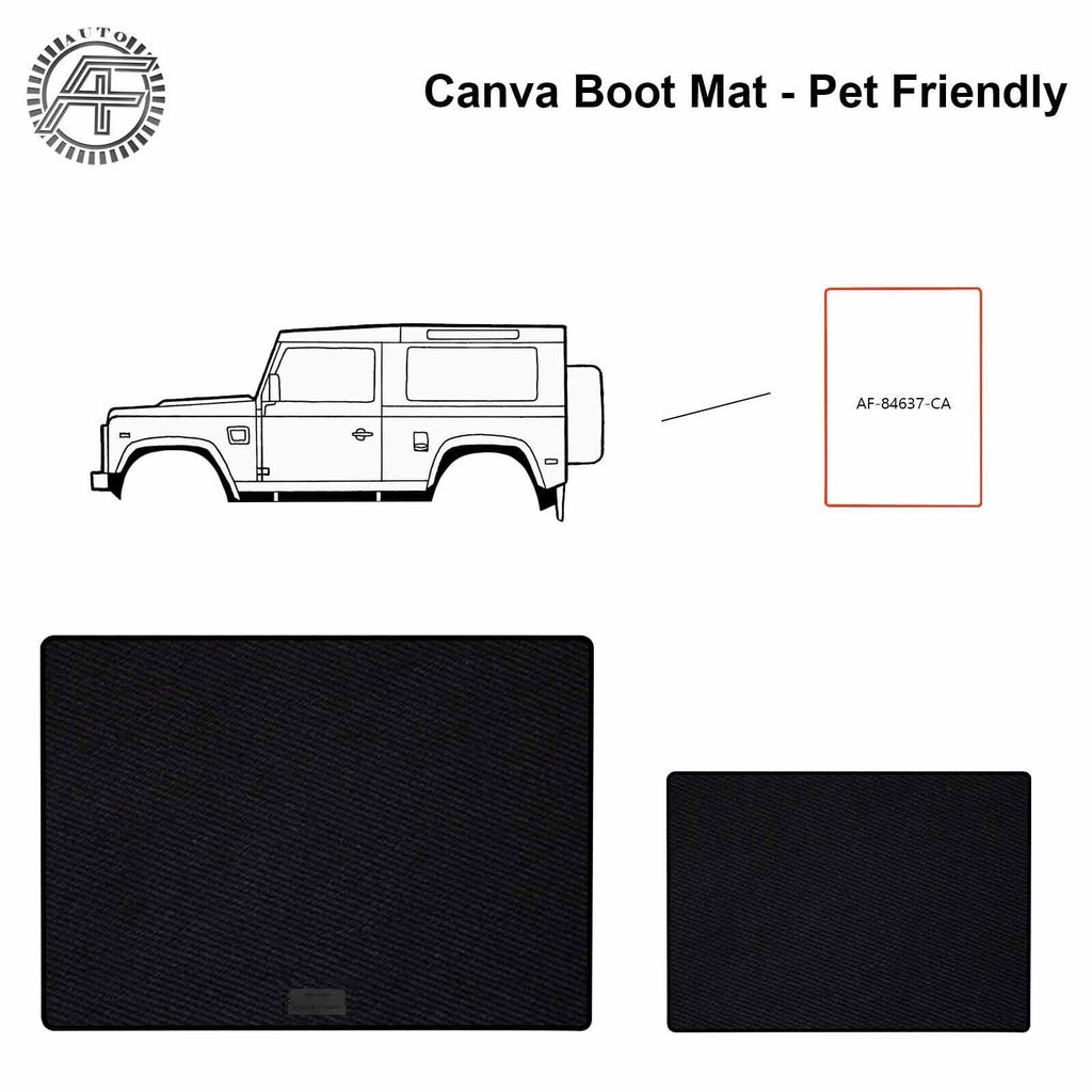 FOR LAND ROVER DEFENDER 90 90-06 DOG FRIENDLY TRUNK / BOOT CANVA MAT CAT/DOG