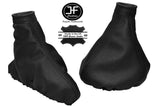 BLACK GENUINE LEATHER GEAR&HANDBRAKE GAITER SET FOR ALFA ROMEO BRERA 2005-2010