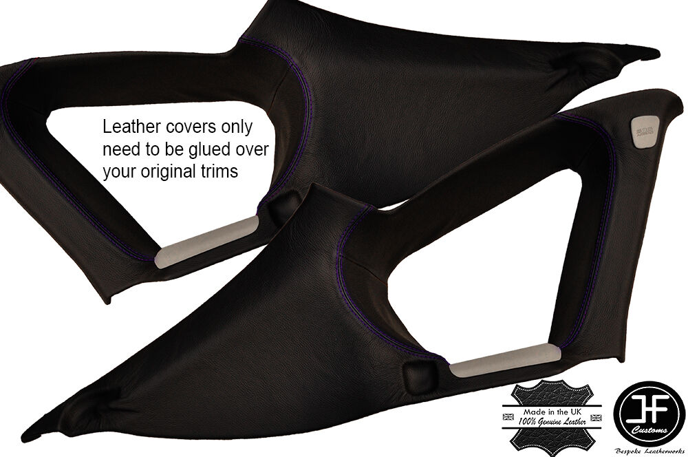 PURPLE STITCH 2X REAR C PILLAR COVERS FOR SUBARU IMPREZA WRX STI HATCHBACK 08-14