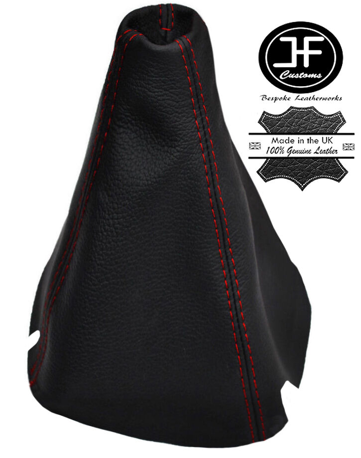 RED STITCHING REAL LEATHER GEAR GAITER FITS HONDA ACCORD 2003-2007 CUSTOM NEW