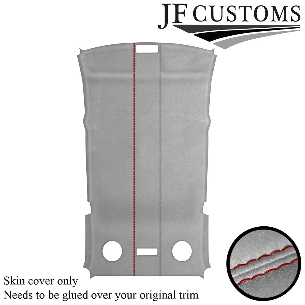 D RED STITCH L GREY LUXE SUEDE ROOF HEADLINER COVER FOR BMW 3 E36 90-99 TOURING