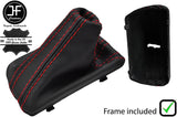 RED STITCH NAPPA LEATHER AUTO S TRONIC GEAR+PLASTIC FRAME FOR AUDI TT 15-18