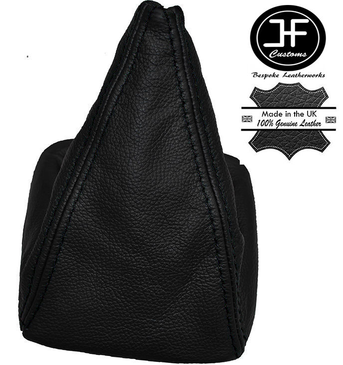 BLACK STITCH MANUAL LEATHER GEAR GAITER FITS MERCEDES E CLASS S210 W210 95-03