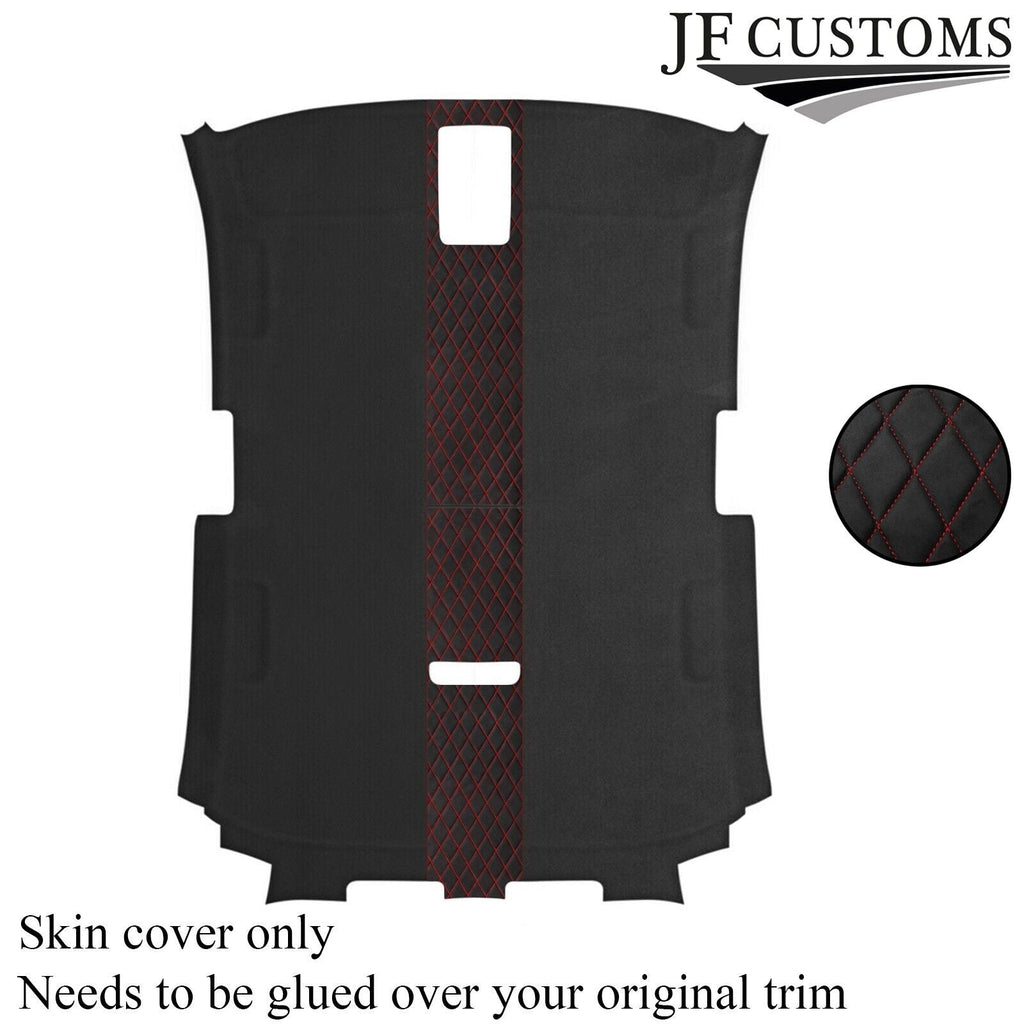 DSG2 RED STITCH D GREY LUXE SUEDE HEADLINER COVER FOR AUDI A3 8P 04-12 3 DOOR