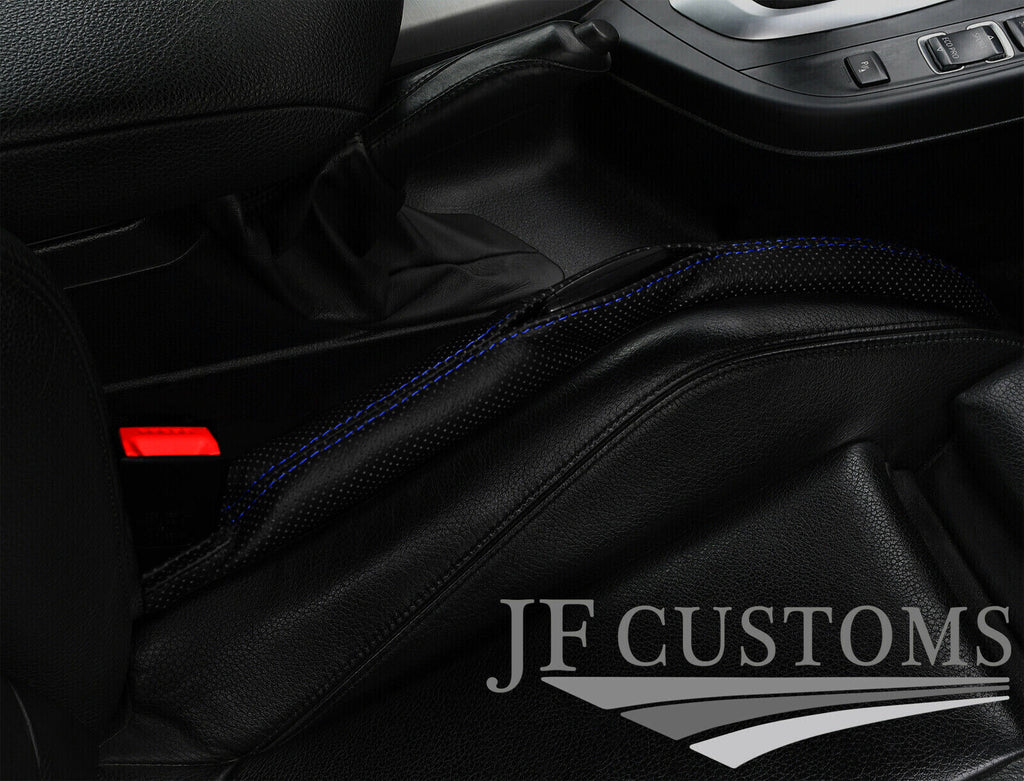 BLUE STITCH PERFORATED LEATHER 2X CAR KEY HOLDER PROTECTOR FITS BMW Z3 95-03