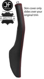 RED STITCH CARBON FIBER VINYL HANDBRAKE GAITER FOR MITSUBISHI STARION 83-90
