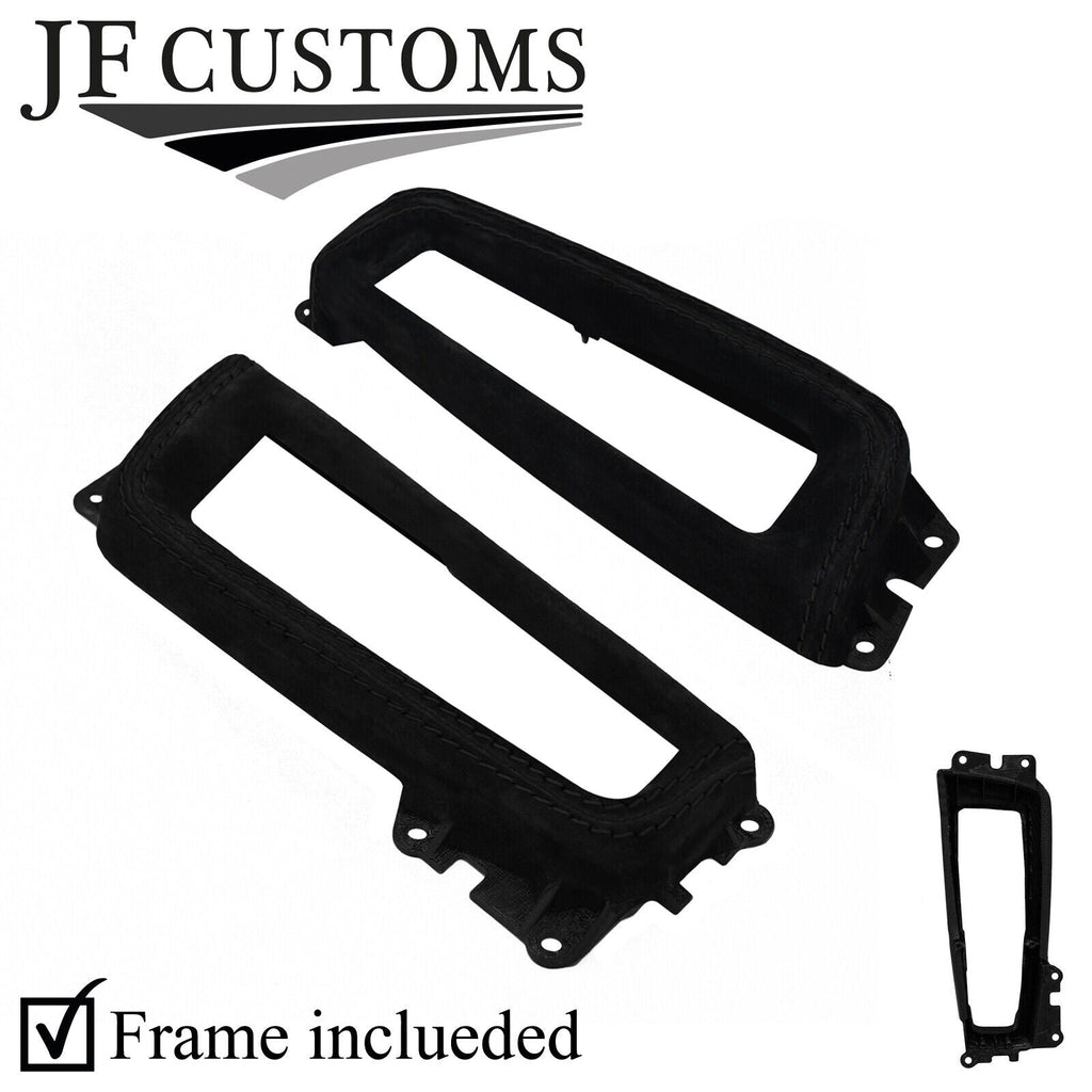 BLACK STITCH SUEDE AUTO GEAR SURROUND + FRAME FOR BMW 5 SERIES F10 F11 10-16