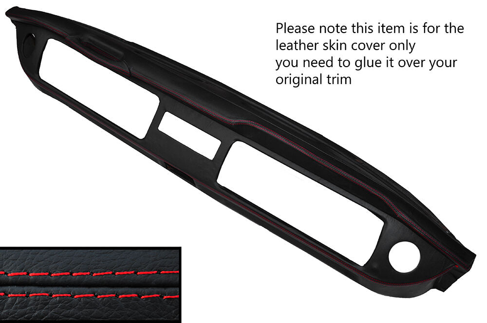 RED STITCHING DASH DASHBOARD LEATHER COVER FITS VW T2 TYPE 2 CAMPER VAN 1976+