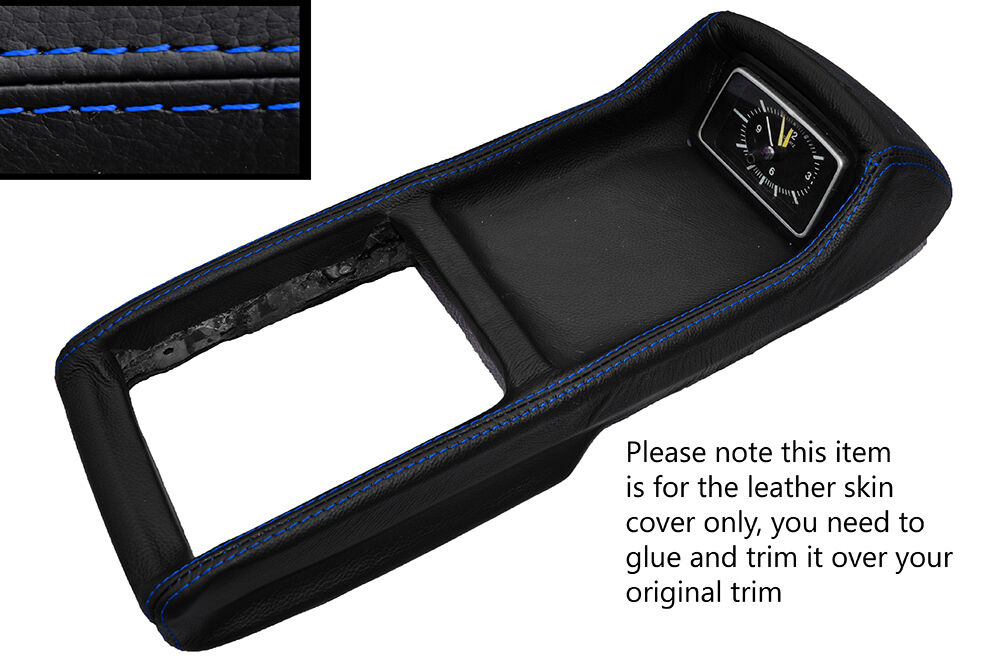 BLUE STITCH SHORT TYPE CONSOLE GEAR SURROUND SKIN COVER FITS FORD CAPRI MK3