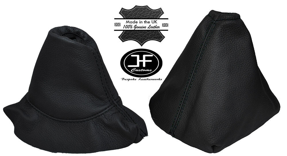 BLACK STITCH LEATHER MANUAL GEAR HANDBRAKE GAITER FITS PEUGEOT 407 2004-2010