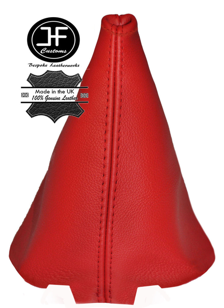 RED LEATHER GEAR STICK GAITER FITS PEUGEOT 107 CITROEN C1 TOYOTA AYGO 09-14