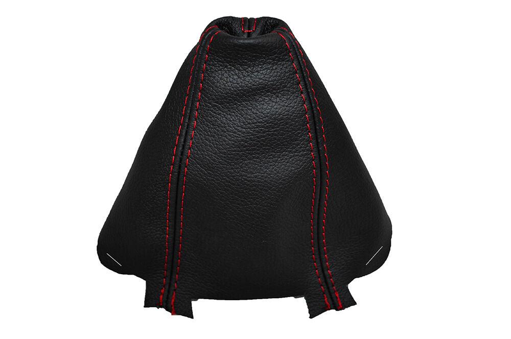 RED DOUBLE STITCH FITS AUDI A4 B6 2000-2004  REAL LEATHER GEAR GAITER CUSTOM NEW