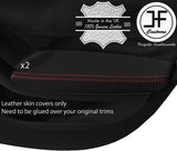 RED STITCH 2X REAR DOOR ARMREST LEATHER COVER FITS AUDI A5 SPORTBACK 4 DOOR