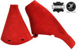RED SUEDE GEAR & HANDBRAKE GAITER FITS BMW MINI R50 R53 2001-2006 CUSTOM NEW