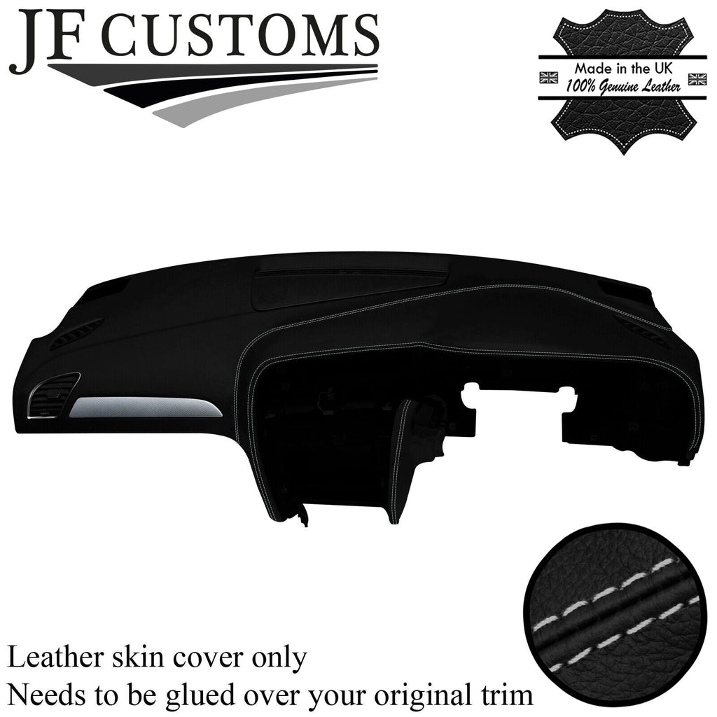L GREY STITCH TOP-GRAIN LEATHER DASH DASHBOARD COVER FITS AUDI A4 B8 2008-2015