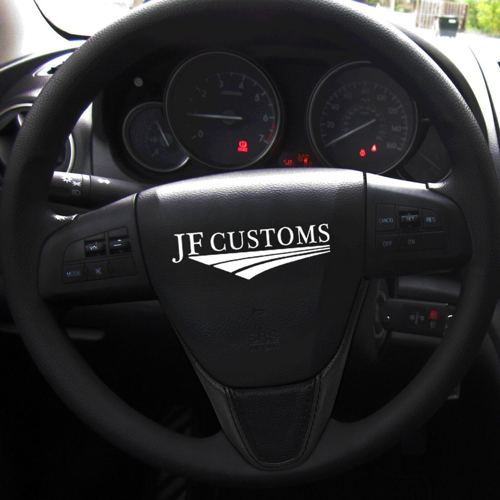 FOR MAZDA 6 MK2 08-12 BLACK & BLACK LEATHER COVERED STEERING WHEEL TRIM + FRAME