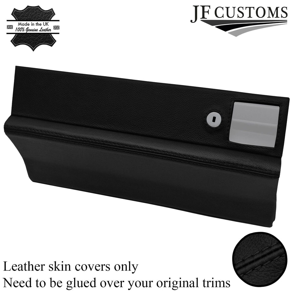 BLACK STITCH LEATHER GLOVEBOX COVER FITS MERCEDES 190E CUSTOM NEW MADE IN UK
