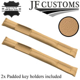 CREME ITALIAN LEATHER 2X CAR KEY HOLDER PROTECTOR FITS FORD FIESTA MK7 2008+