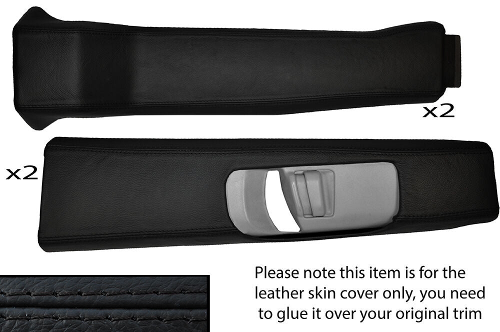 BLACK STITCH B PILLAR SKIN COVERS FITS LANDROVER DISCOVERY 2 TDI TD5 300 98-04