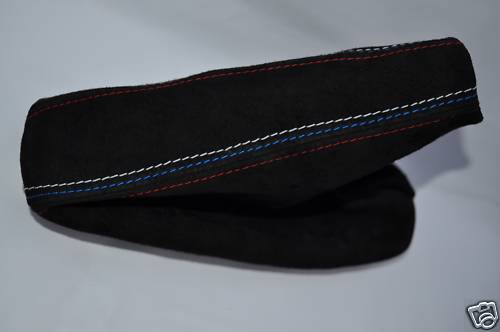FITS BMW E46 HANDBRAKE GAITER BLACK SUEDE TRI STITCH CUSTOM NEW MADE IN UK