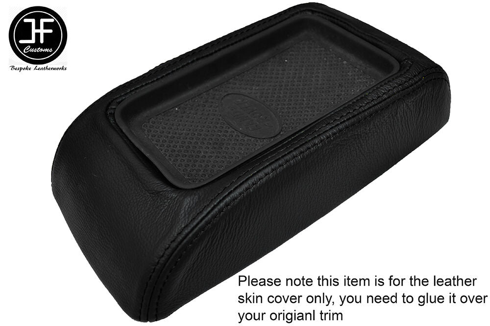 BLACK STITCH LEATHER ARMREST LID SKIN COVER FITS LANDROVER FREELANDER MK1 98-06