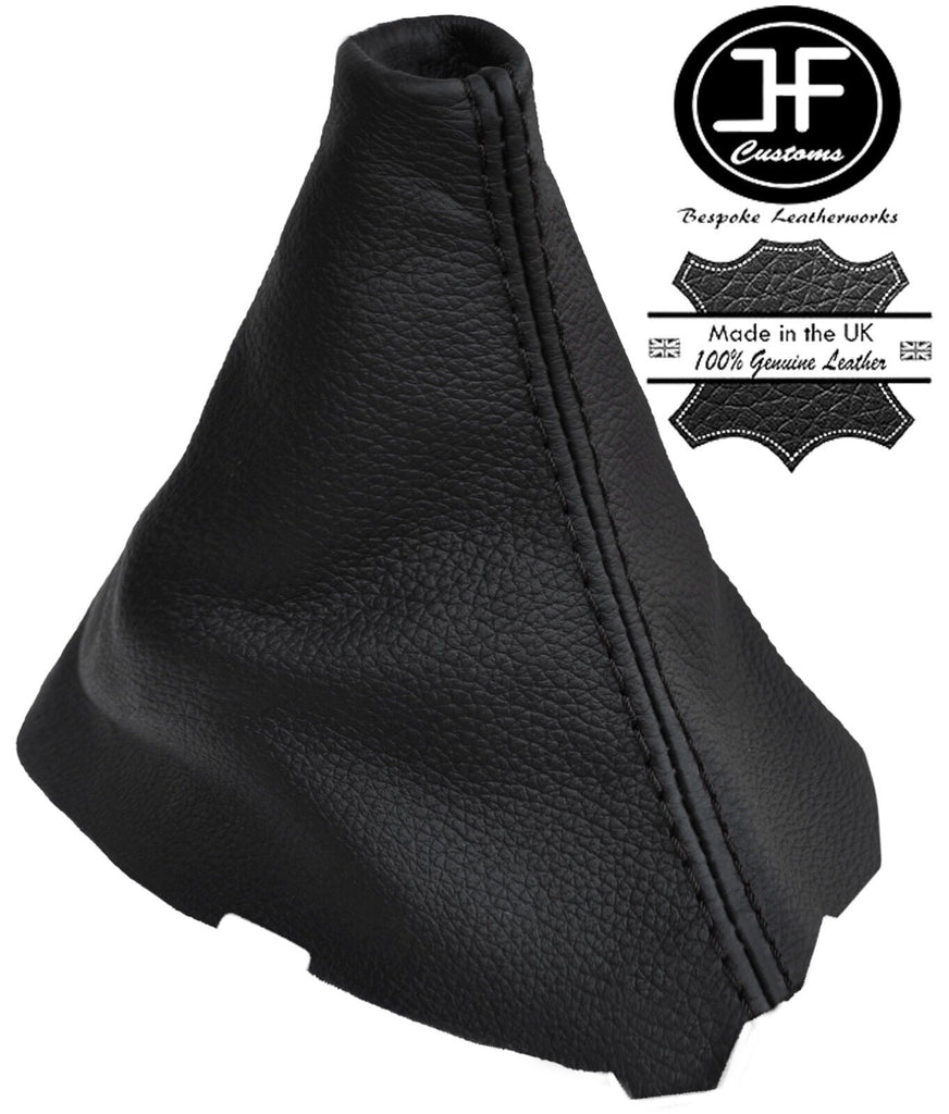 BLACK STITCH MANUAL REAL LEATHER GEAR GAITER FITS MAZDA CX5 CX-5 2012-2016