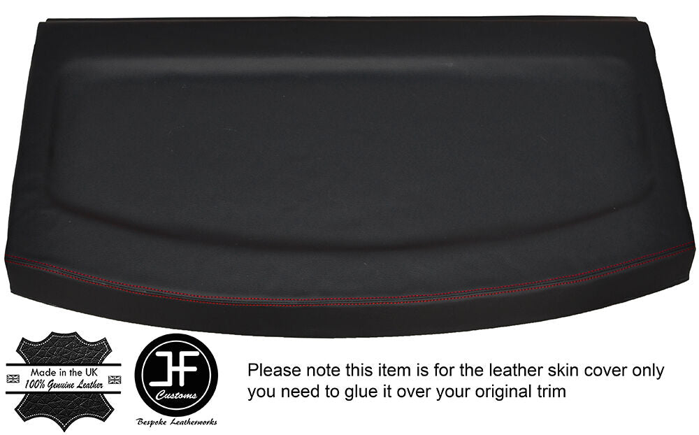 RED  STITCH REAR PARCEL SHELF LEATHER COVER FITS VW GOLF MK5 V 03-09 5 DOOR