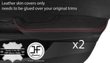 RED STITCHING 2X FRONT DOOR ARMREST LEATHER COVERS FITS BMW X4 F26 2014-2018