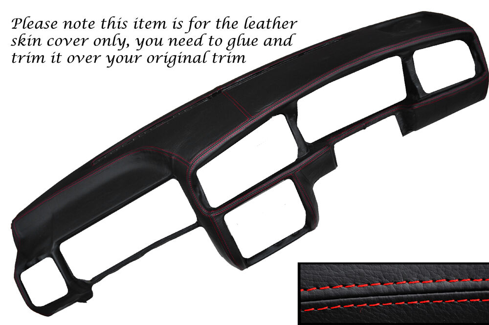 RED STITCH DASH DASHBOARD LEATHER SKIN COVER FITS VW GOLF MK3 III JETTA 91-98